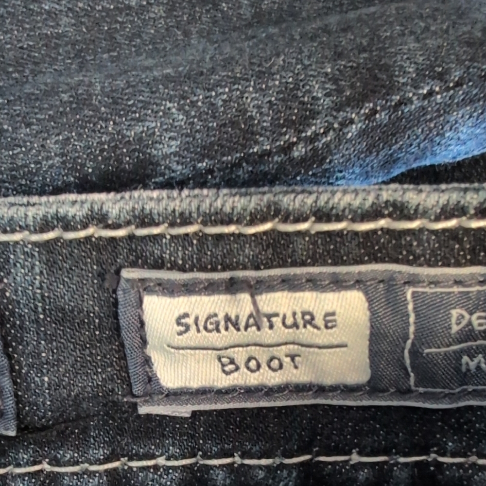 Miss Me Dark Wash Signature Mid Rise Boot Cut Jeans 26 C643 - Picture 10 of 11